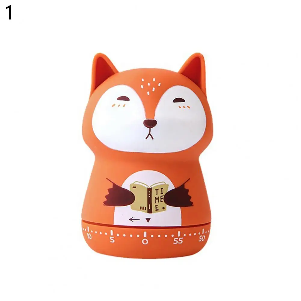 4 Styles Timer Cooking Alarm 360 Degree Rotating Loud Ring Plastic Cartoon Wind Up Animal Clock Timer Kitchen Accessories 