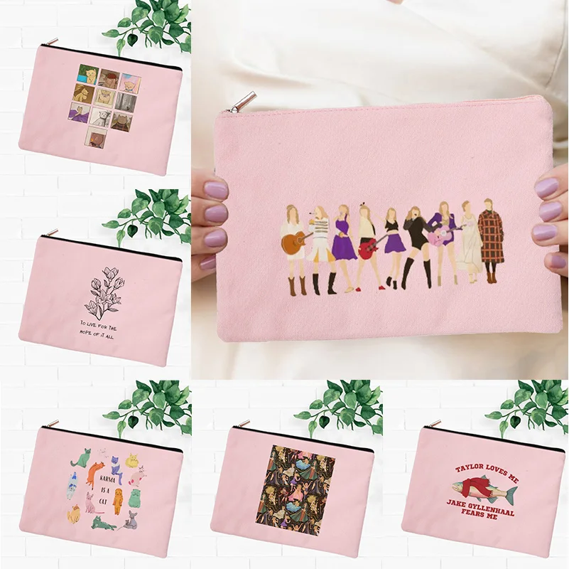Taylor's version Cosmetic Bag ts merch Makeup Case the ears tour Travel Toiletries Organizer Storage Make Up Pouch Pencil Bag