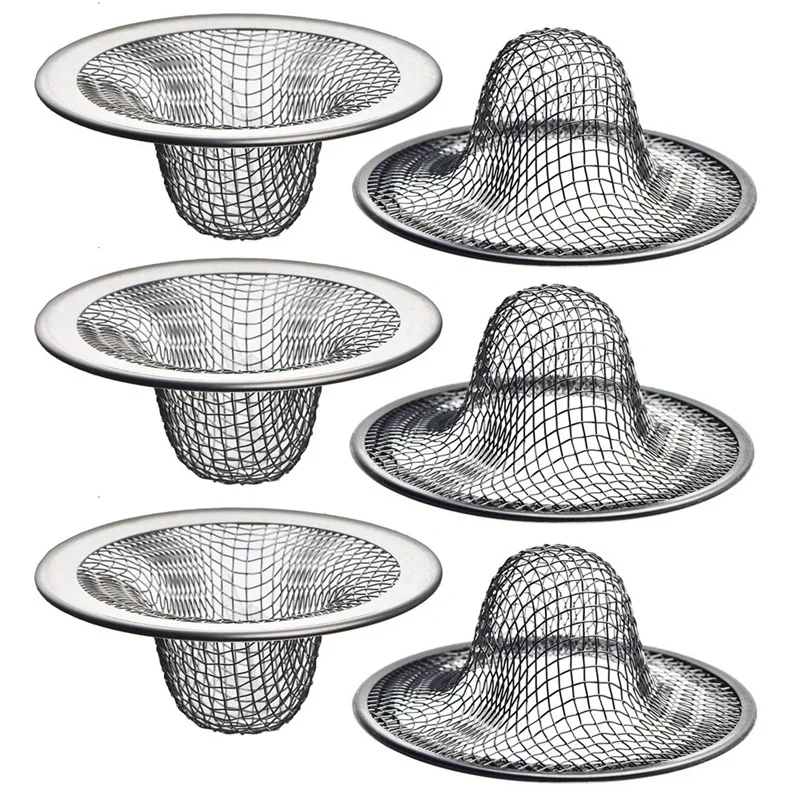 

2.125Inch Top / 1Inch Basket - Mesh Sink Drain Strainer Hair Catcher For Bathroom Sink, Utility, Slop, Laundry