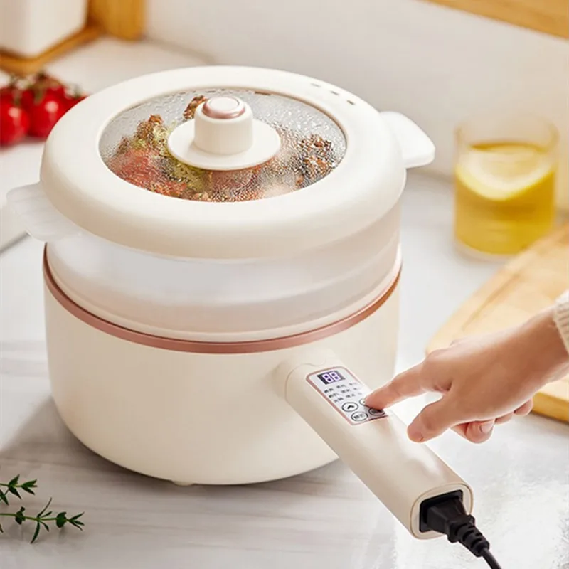 Electric Boiling Pot Multi-function Electric Frying Boiling Noodles 3L  Large Capacity Intelligent Small Electric Hot Pot