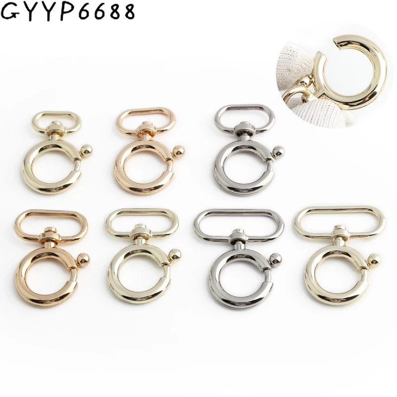 5-20-100PCS 17//21/25/32MM Metal Rotary Trigger Snap Hooks For Handbag Bags Strap Connect Key Chain Rope Spring Hook Accessories