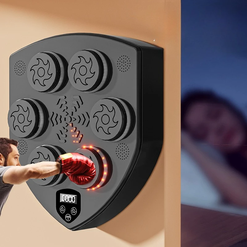 Intelligent Music Boxing Machine,Wall Mounted Home Boxing Game, Smart Boxing Target Training Punching Equipment,Kids Workout