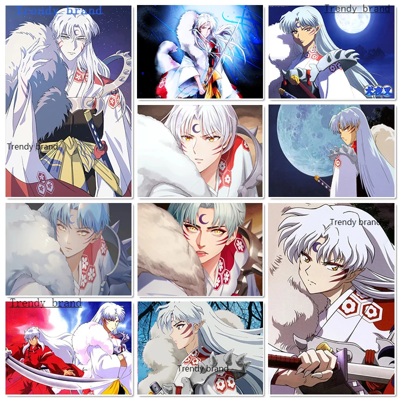 

Inuyasha Sesshomaru Japan Anime Canvas Painting Art Nordic Posters and Prints Wall Pictures for Living Room Decoration Frameless