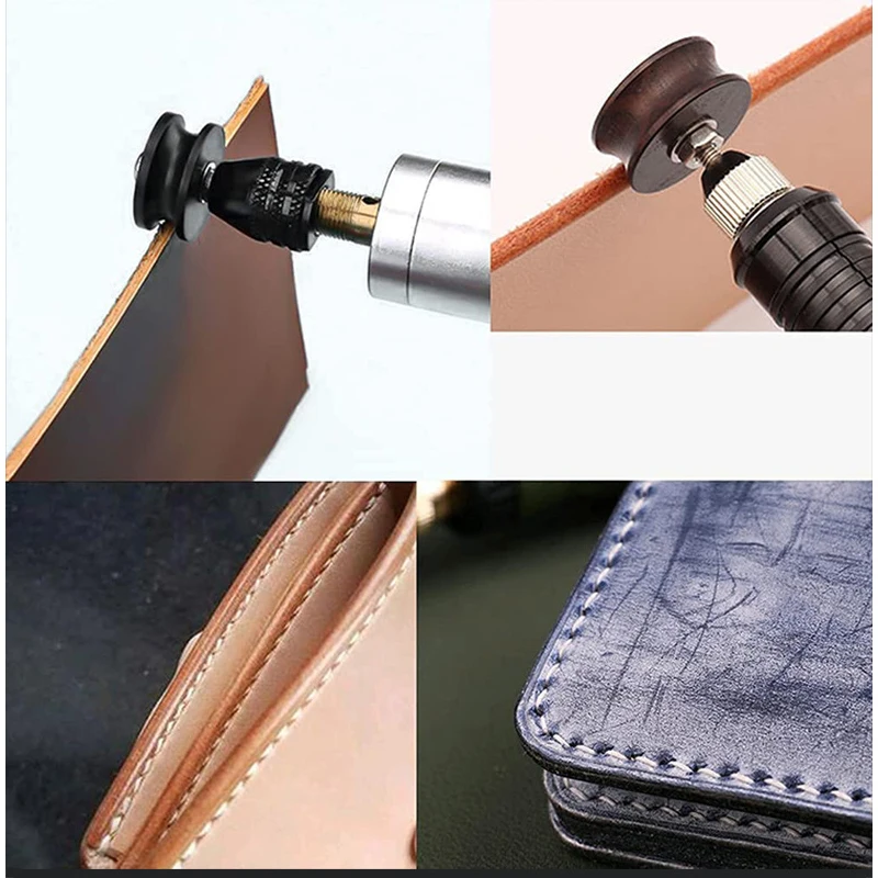 LMDZ 1PC Black Ebony Wood Leather Burnisher Polished Rods Leather Edge Polishing Slicker Flat/Pointed Head Handicraft DIY Tools leather tools leather craft tools leather craft tool