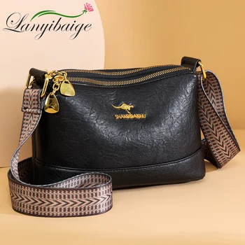 100% Cow Leather High Quality Handbag Purse Women Bag Trend Luxury Designer Shoulder Crossbody Sac Ladies Branded Fashion Totes 1