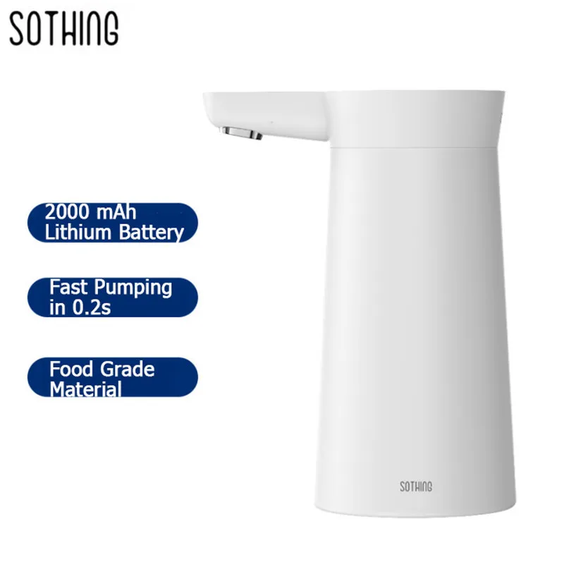 Xiao_Mi Sothing Electric Water Dispenser WaterBottle Dispenser Portable Convenient Automatic Water Bottle Pump for5Gallon Bottle