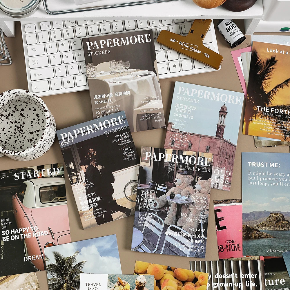 4 Confezioni/Lotto Roamer Record Series Fresh Creative Decoration Adesivi Per Etichette Fai Da Te