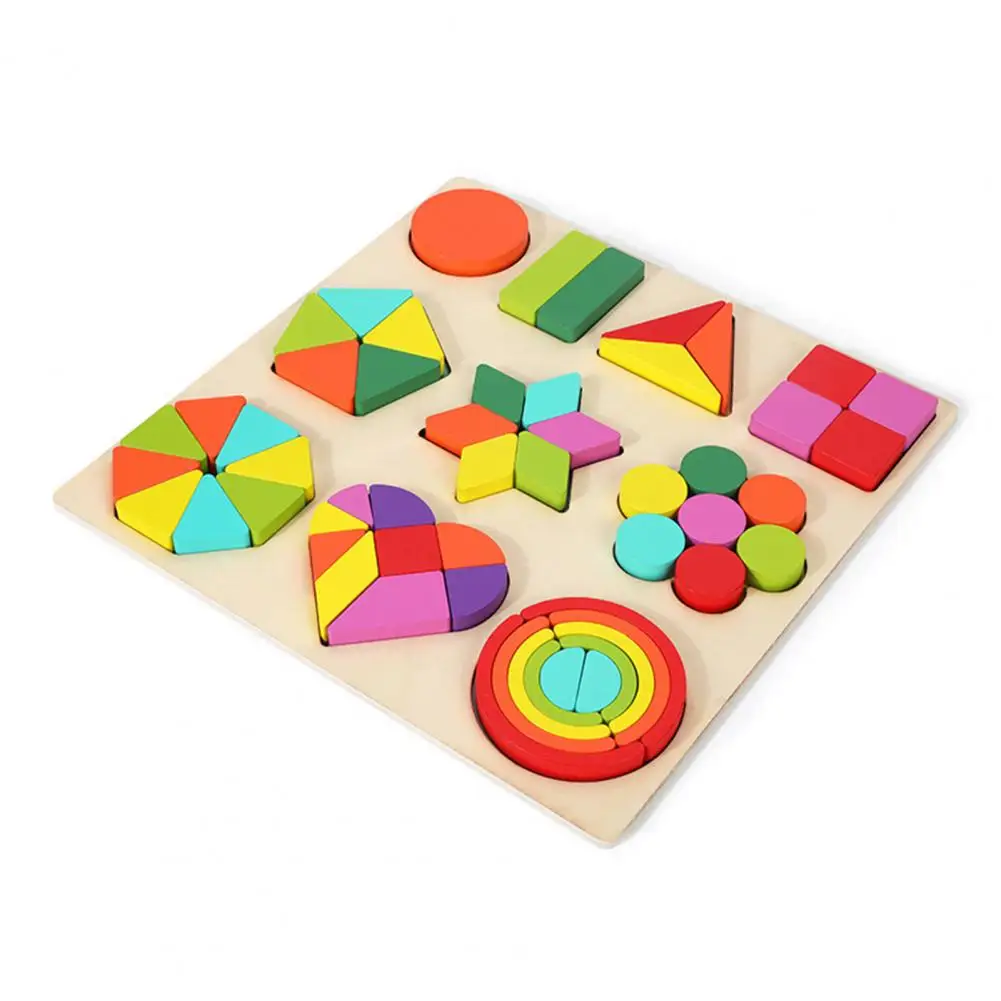 

1 Set Children Educational Wooden Toys Stimulate Imagination Combination Methods Cognition Wood Geometric Board Jigsaw Toys