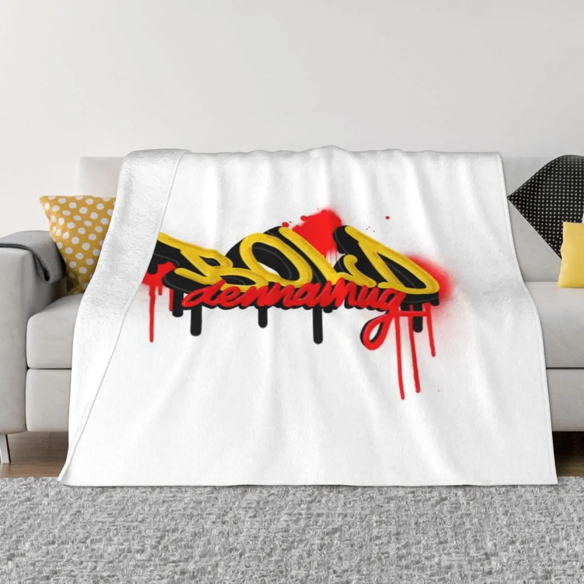 

Bold Dennamug Soft Micro Fleece Blanket Fashionable Portable Suitable For Sofa Multi Styles