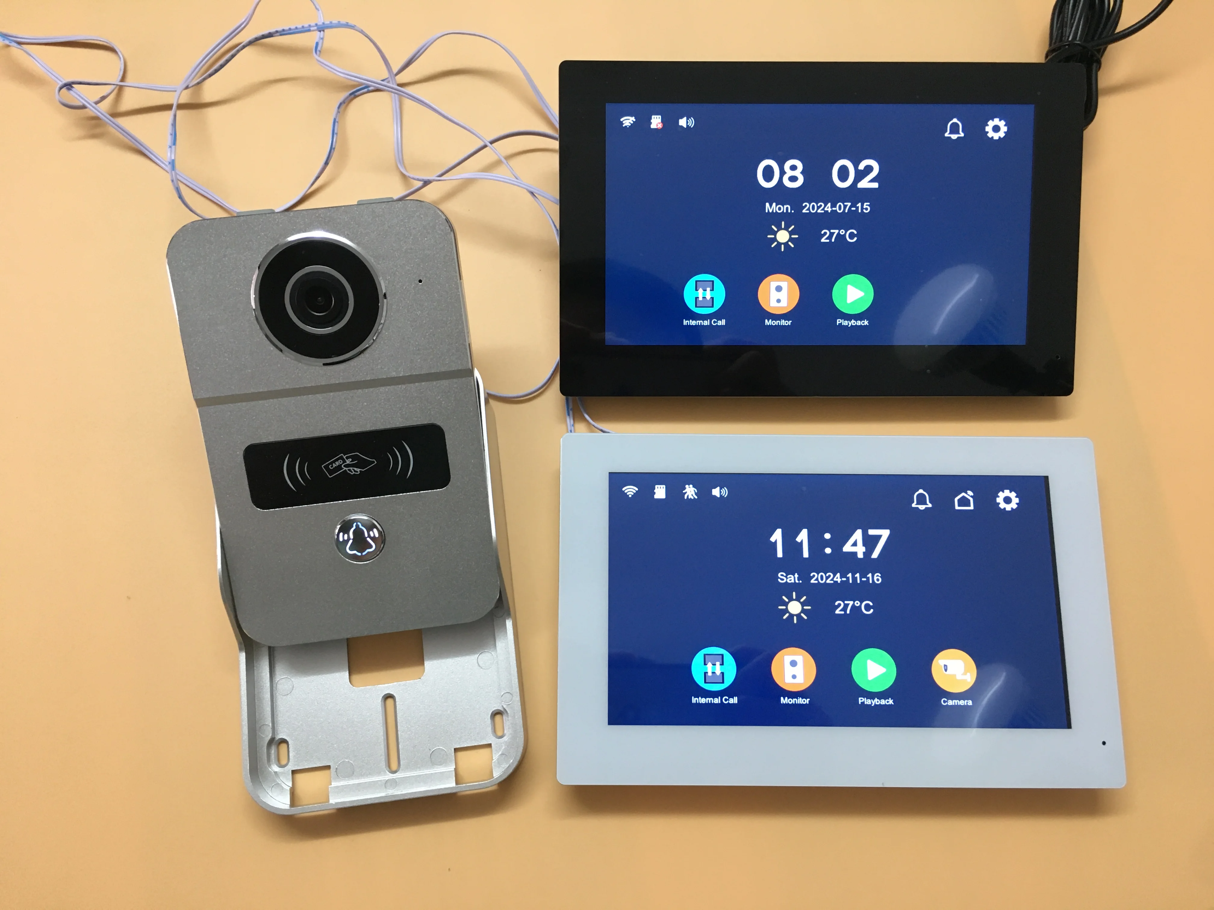 7/10inch Wifi 2 Wire Intercom Door Bell Video Intercom System For Home Doorphone WiFi Tuya Smart Life APP 1080P Touch Monitor 2