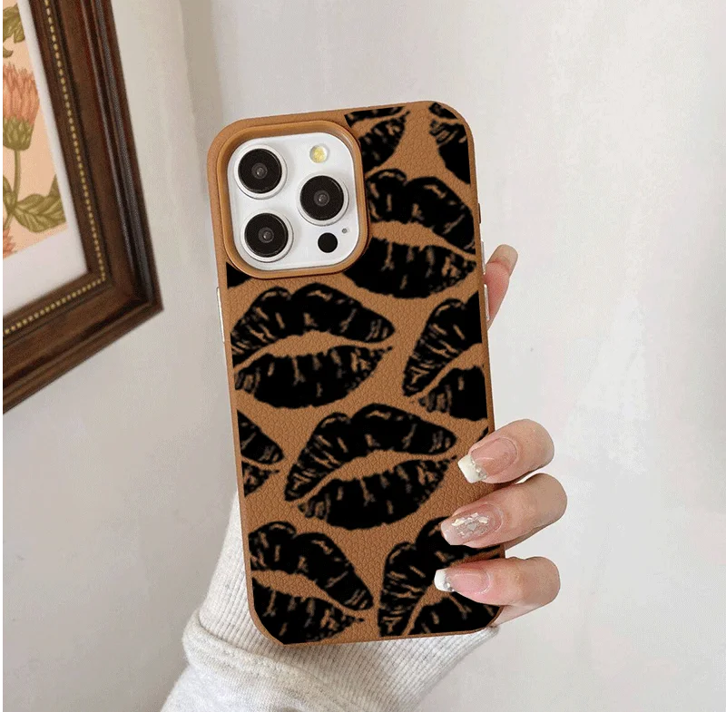 Red Lips Kiss Print Phone Case