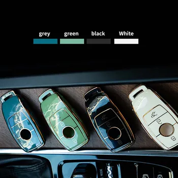 Custodia per Chiave/telecomando per Mercedes Benz w204 w205 W177 CLA E S GLC300L E260L GLE E320 E260 E43 classe accessori Auto Shell - Copertura della cassa chiave dell automobile di TPU per Mercedes Benz w204 w205 W177 CLA