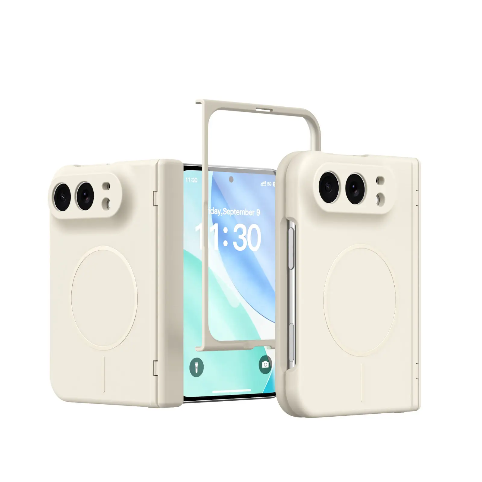 Premium Magnetic Wireless Charging Case with Built-in Screen Protector and Frosted Cover