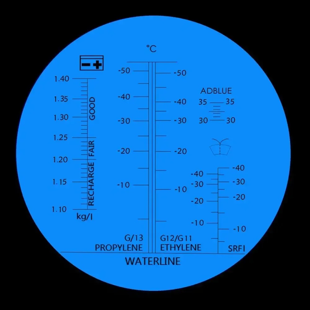 Hand Held Tester Tool 4 in 1 Engine Fluid Glycol Antifreeze Freezing Point Car Battery Refractometer Antifreeze Tester engine fluid tester