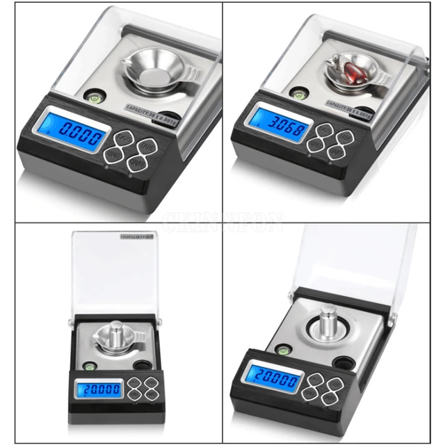 Portable Digital Scale Gold Jewelry Scale Powder Scale Mini Pocket Electronic Scale Professional Digital Milligram Scale High 100g*0.001g Dh-8068