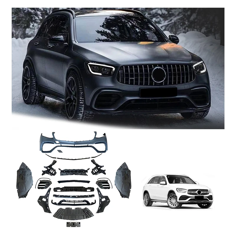 

Amg облегает передний и задний бампер, Модифицированный корпус, комплект для mercedess-benzs GLC-Class X253, задержка на GLC63 AMG 2021-