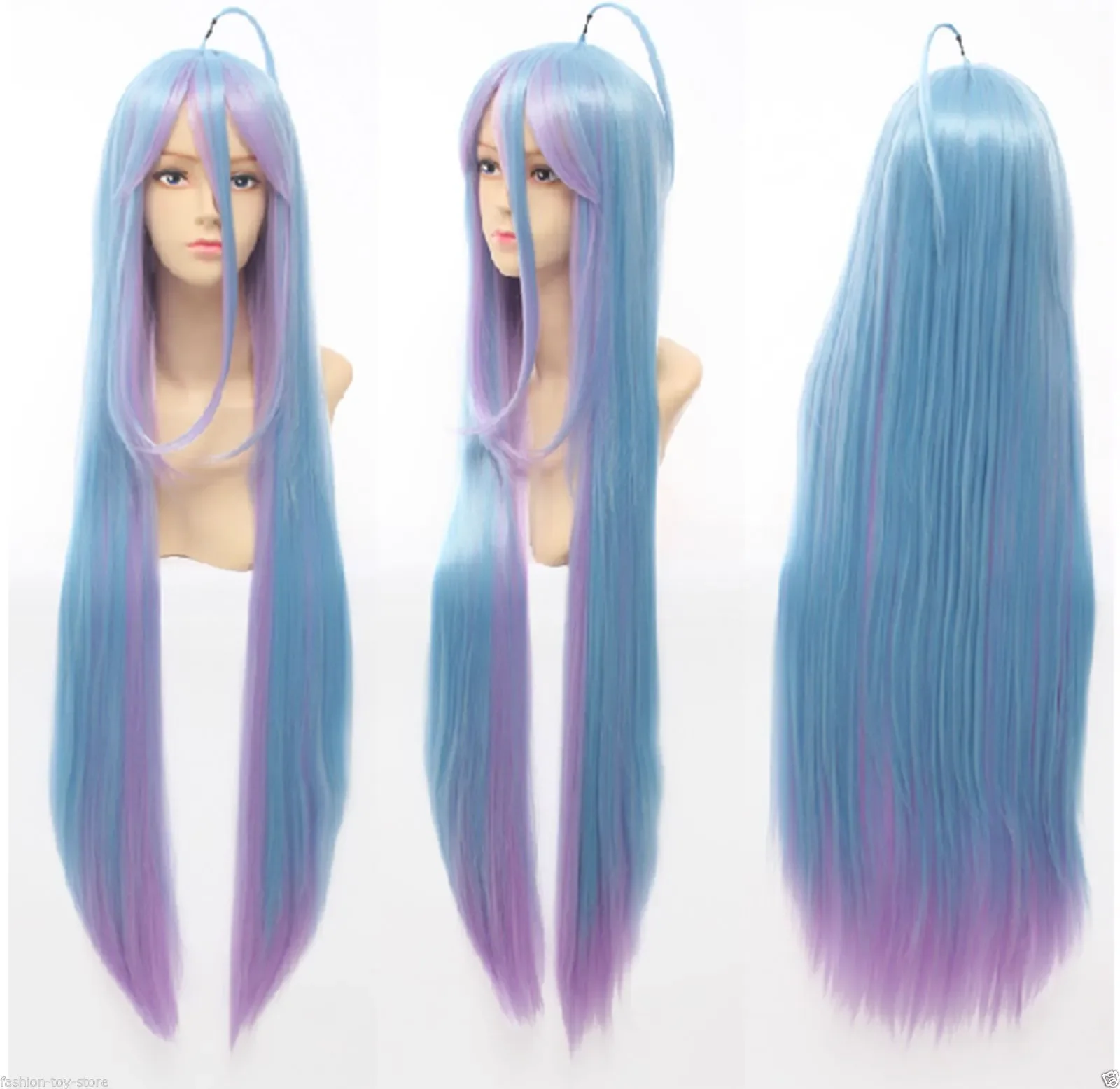 New High Quality Fashion Picture wig  Game No Life Shiro 90cm Anime Cosplay Costume Wig