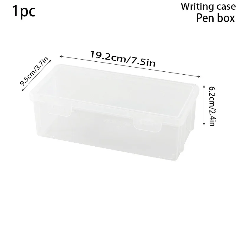 Description Picture 2 of item1PC Transparent Pencil Case Sketch Plastic Pencil Case Storage Case Art Student Pencil Case Large Capacity Toolbox