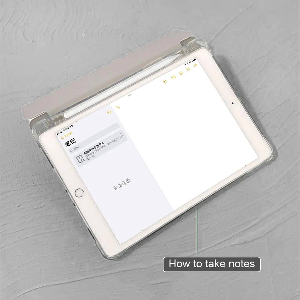 Sleek Pattern iPad Case with Pen Slot and Anti-Fall Protection