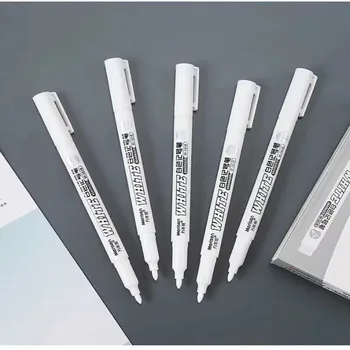 1/2/3/4/5/6 Pezzi Pennarelli Bianchi 1.5mm Impermeabili a Base Oleosa per Graffiti, Schizzi, Scrittura e Forniture Scolastiche