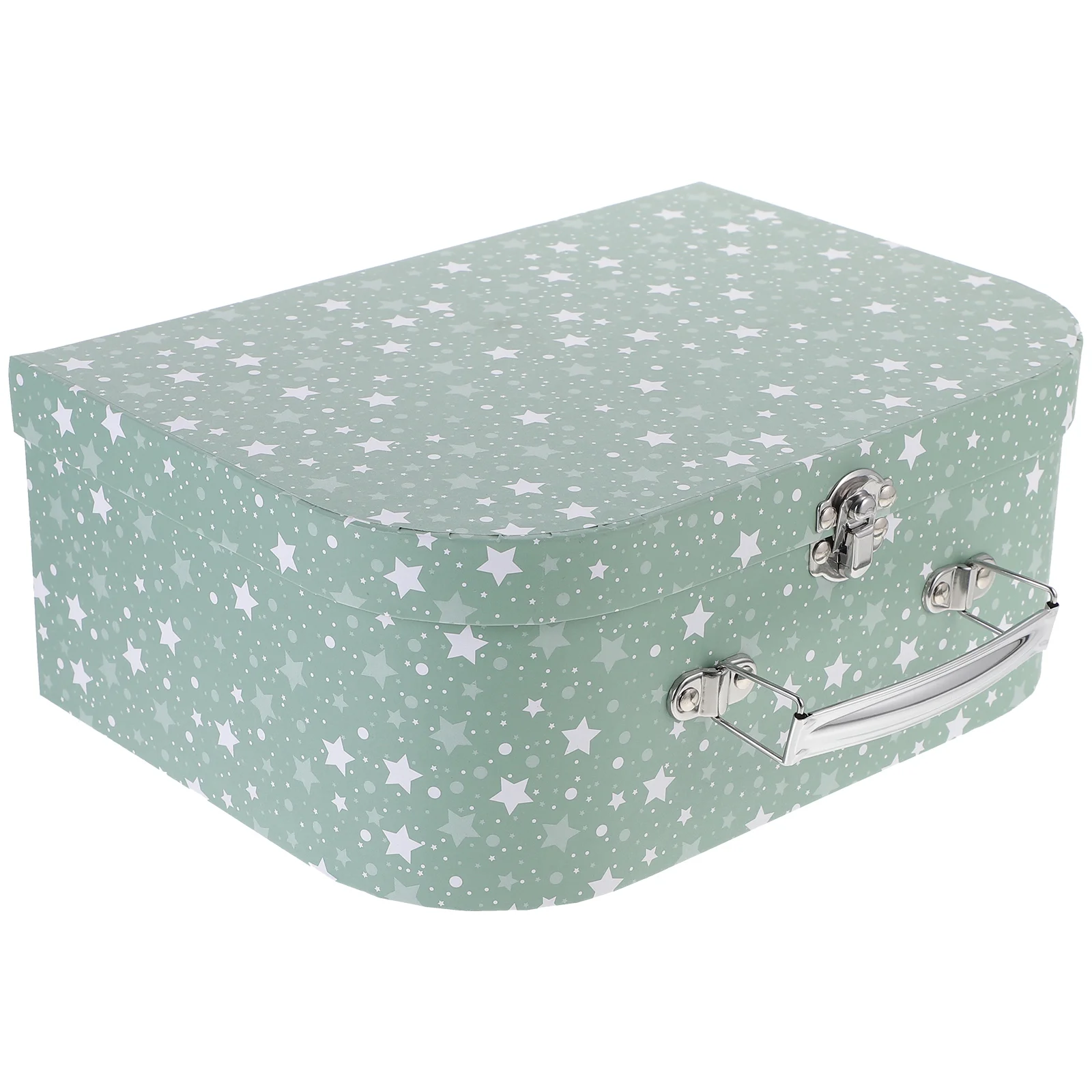 

Paperboard Suitcases Stars Vintage Decorative Box Handle Cardboard Jewelry Storage Boxes Gift Holder Container Valentines