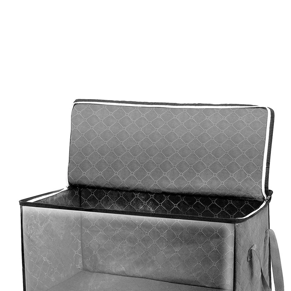 Foldable Blanket Storage Bags Clothes Storage Organizers with Sturdy Zippers Sweater Quilts Organizer for Organizing Blanket 3