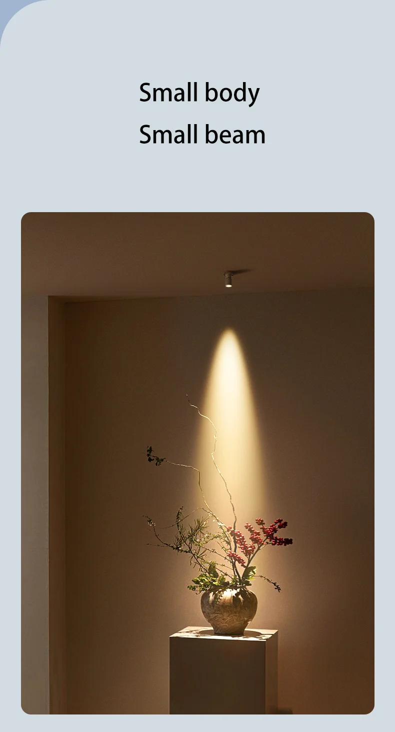 Description Picture 3 of itemLed Mini Spotlights Surface Mounted Spot Light Small Beam Angle 7 Degree 15 Degree Foco Cabinet Adjustable Atmosphere Lamp