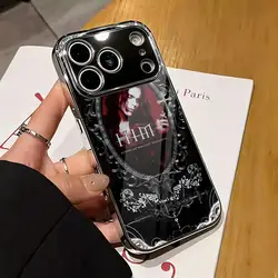 Premium Electroplated Metal Bumper Shockproof Phone Case by ROCK Band for iPhone 12 Pro Max (YIN8)
