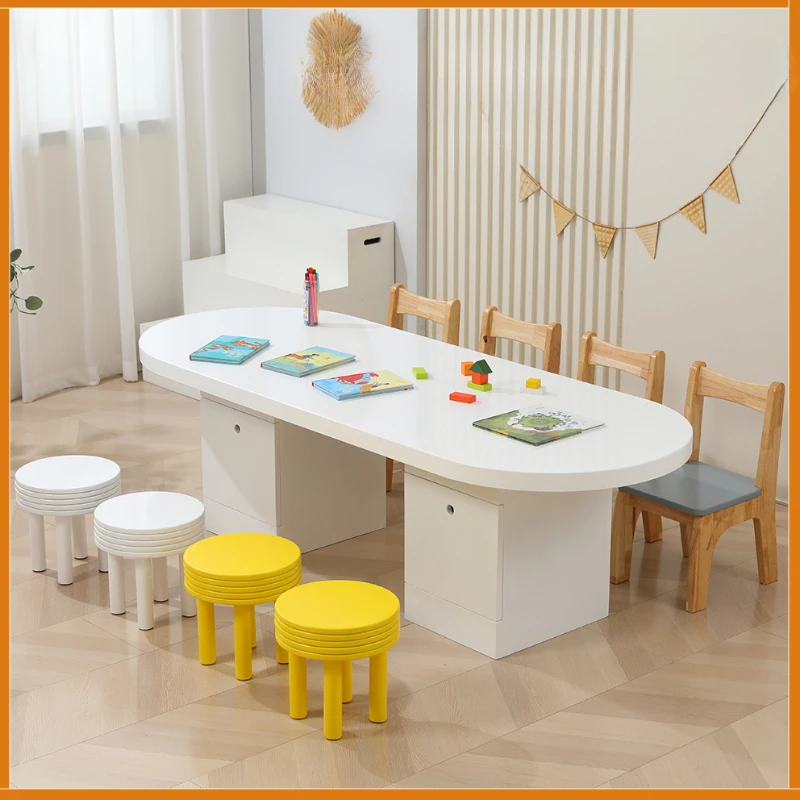 School Supplies Set Child Table Chair Classroom Kids Children Desk Study Room Furniture Tables Mesas Infantiles Small Childrens