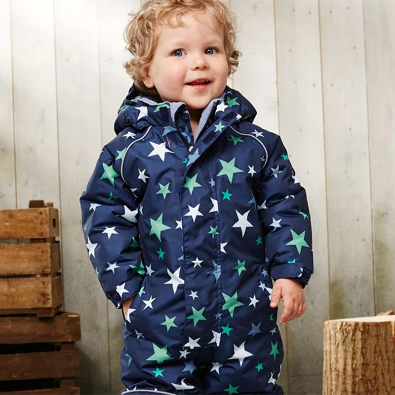 One-piece children's ski suit suit boys and girls ski pants top waterproof thickening warm baby snow town equipment