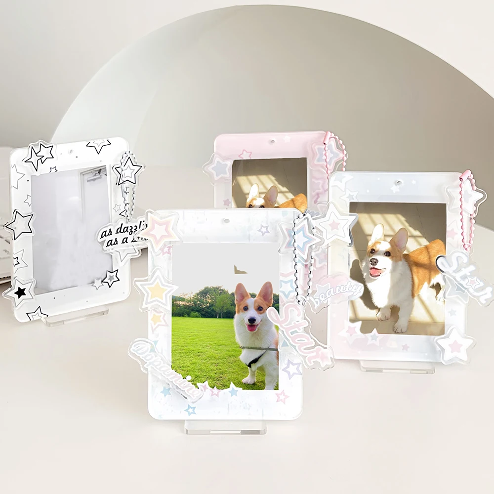 INS Star Series Photo Frame Acrylic Cartoon Photocard Holder Korean Ins Idols Card Holder Photo Stand Card Display Stand Decor 4