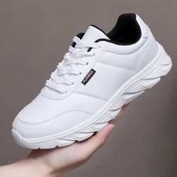 Unisex Trendy Italian Breathable Casual Sneakers - Non - Slip Vulcanized Footwear - 45 (White)