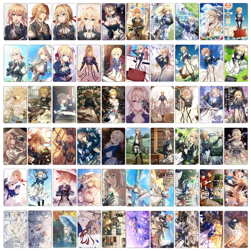 

Violet Evergarden Animation Characters Custom Made Crystal Bus Card Sticker Anime Classics Game Collection Cards Toy Gift