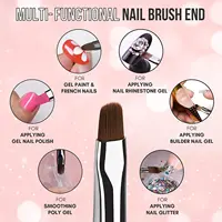 Makartt Poly Extension Gel Brush & Picker, Dual-Ended Brush Pen Tool for Nail Gel, Acrylic Gel Nail Brushes 2