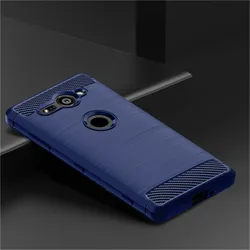 Luxury Soft TPU Silicone Shockproof Phone Case Cover - Enhanced Protection & Style - Sony XZ2 Compact (Navy blue)