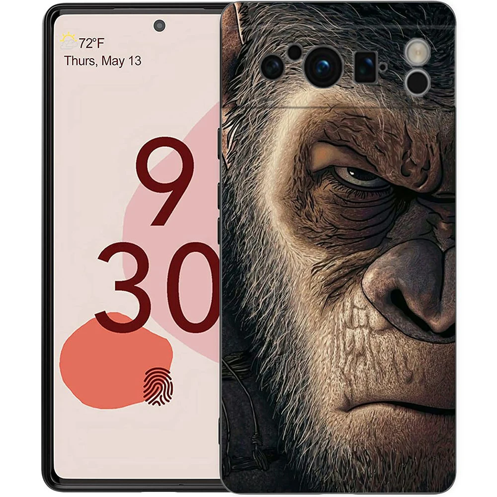 Luxurious Black Soft TPU Monkey Phone Case Cover