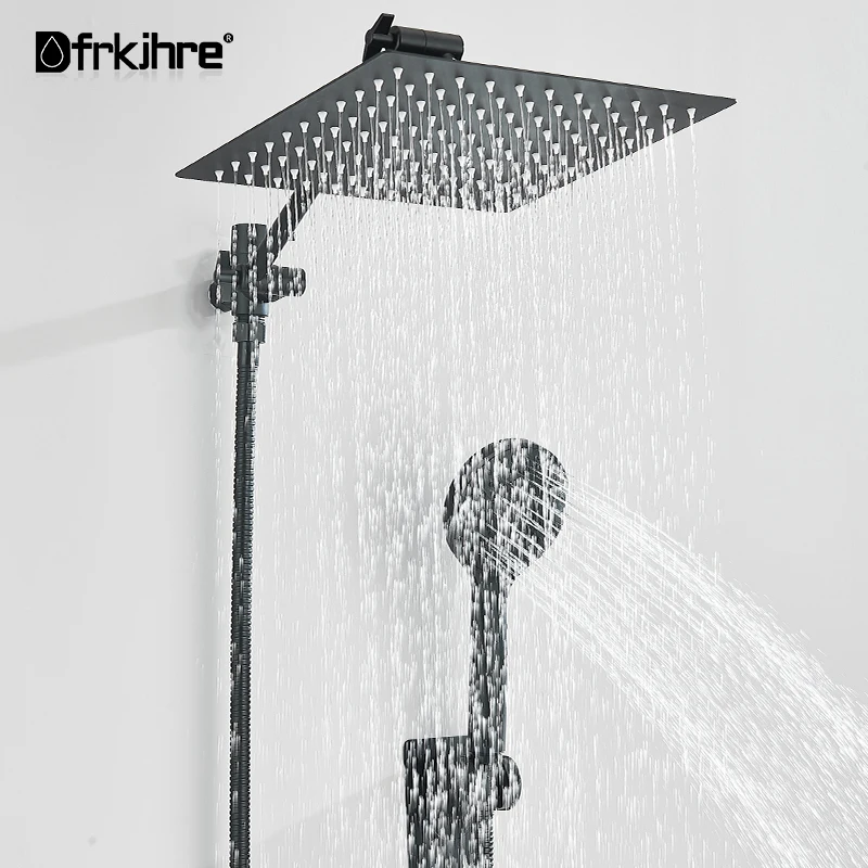 Concealed Shower Set Two-In-One Shower Set, Long Hose, 8/10-inch High-Pressure Rainfall Shower Head Rainfall Bath Shower