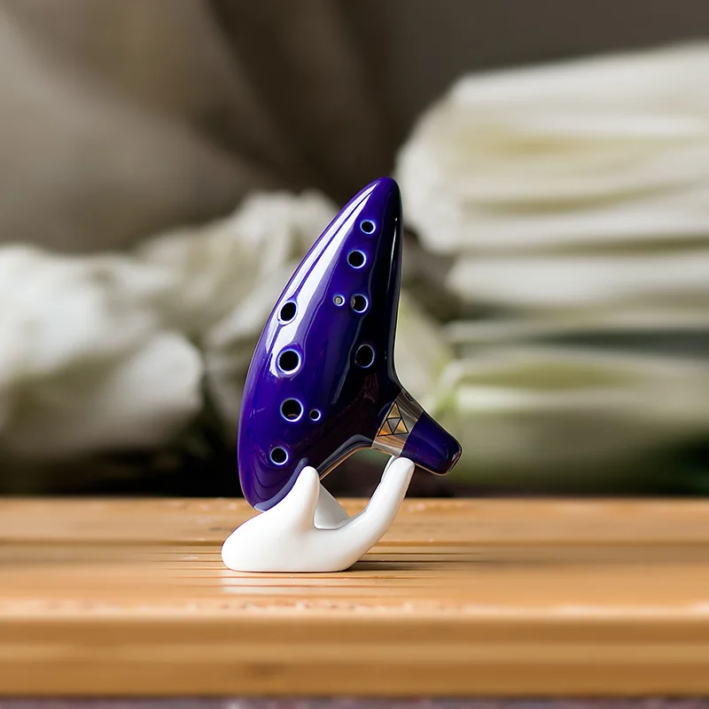 12 Hole Alto Tone C Key Ocarina Flute Ceramic Legend of Ocarina Professional Musical Instrument Smoked Fluta