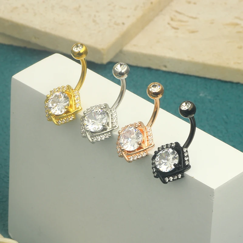 Surgical Steel Belly Button Ring Navel Nombril Piercing CZ Belly Ring Sexy Women Belly Piercing Body Jewelry Ombligo 14G mix