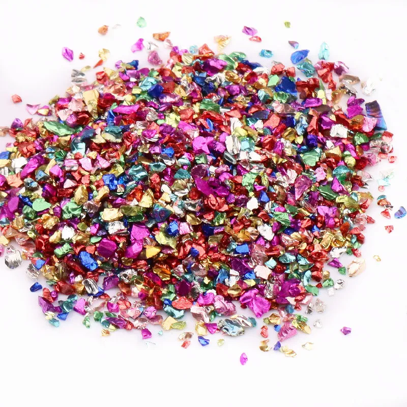 50g Crushed Glass Stones Beads Table Coaster Crystal Resin Mold Filler DIY Nail Art Decor Crafts Broken Stone Mold Fillings