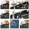 5X Tube/Heart/Cross/Lantern Glass Vial Locket Copper Container Write On Rice Art Bottles Lucky Perfume Oil Wishing Bottles Gift 6
