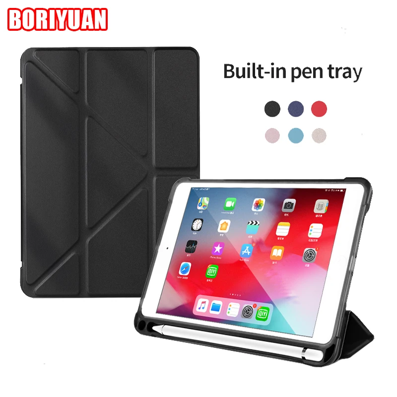 

Tablet Case Four-corner Protective Case for IPad 5 6 9.7 10.2 10.5 10.9 Air 4 Pro11 Mini 1 2 3 4 5 6 with Pen Slot Leather Case