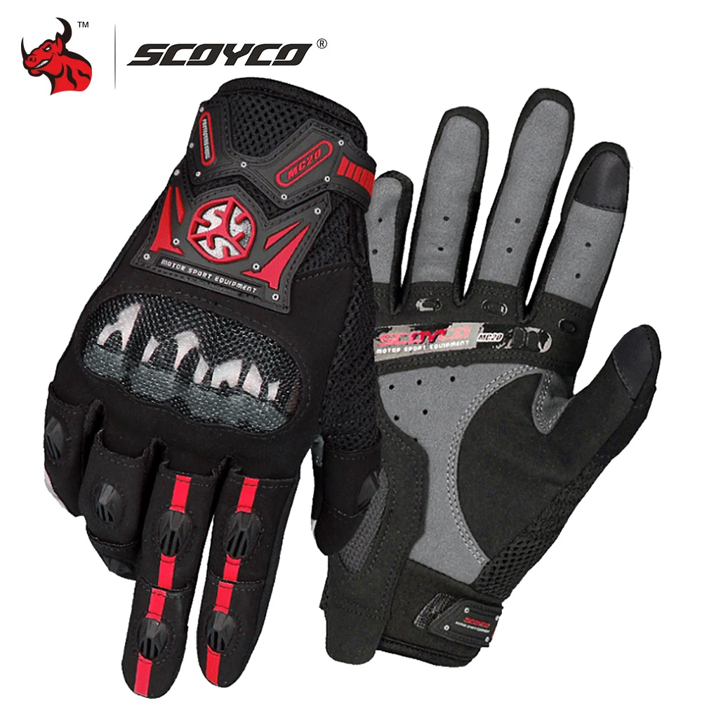 

SCOYCO Wear-resistant Motorcycle Gloves Men Guantes Moto Non-slip Motorbiker Motocross Riding Gloves Touch Screen Guantes Moto