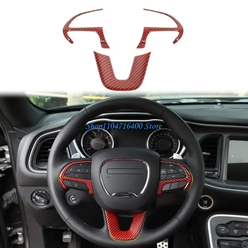 y1gd Autozubehör Innenraum Lenkradrahmenabdeckung Zierleisten Auto-Styling – Detail 8