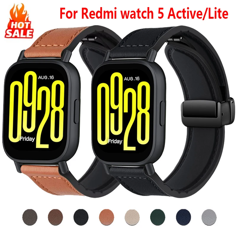 22mm Magnetic Leather-Silicone Watch Band Bracelet