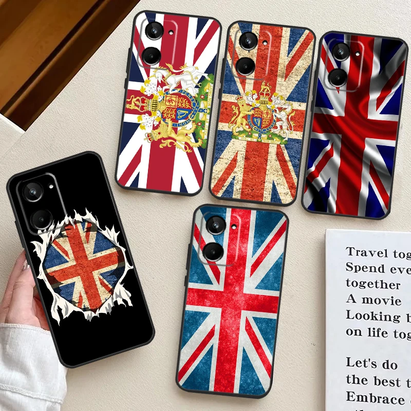 Inghilterra British Uk Union Jack Flag Per Realme C25S C21Y C33 C55 C11 C15 C30 C53 C51 Gt Neo 5 Gt3 Gt5 9 10 11 12 Pro Plus Case