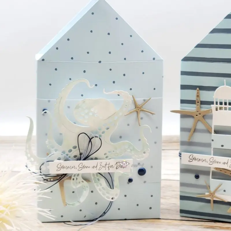 돼지 공예 금속 절단 다이 컷 다이 몰드 문어 장식, 스크랩북 종이 공예 나이프 몰드 블레이드 펀치 스텐실 다이