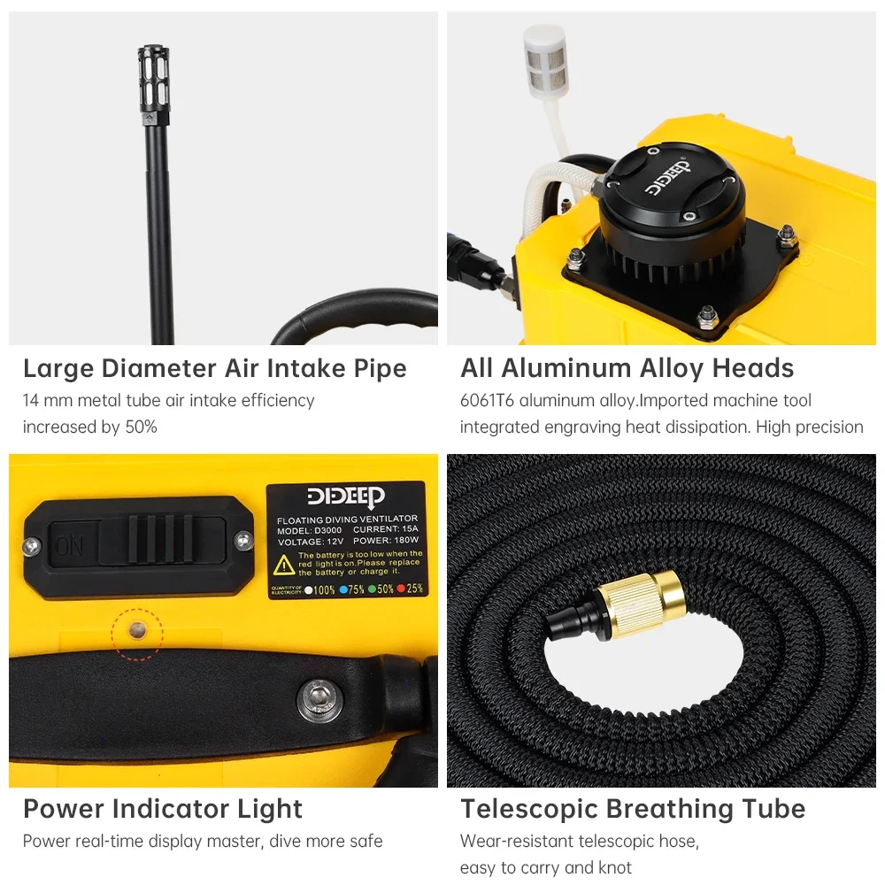 New Upgrade Portable Scuba Diving Air Compressor Underwater Breathing Ventilator