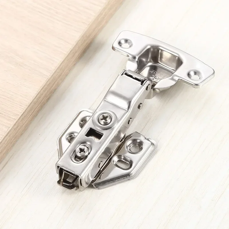 Hinge Soft Closing Full Overlay Door Hydraulic Hinges No-Drilling Hole Clip-On for Cabinet Cupboard Furniture Hardware 1pcs stainless steel hinges,door hinges