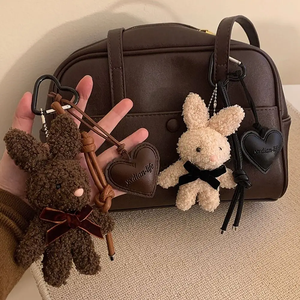 لطيف القطيفة الأرنب المفاتيح عروسة كارتون Kawaii حقيبة سحر سيارة المفاتيح الأزواج